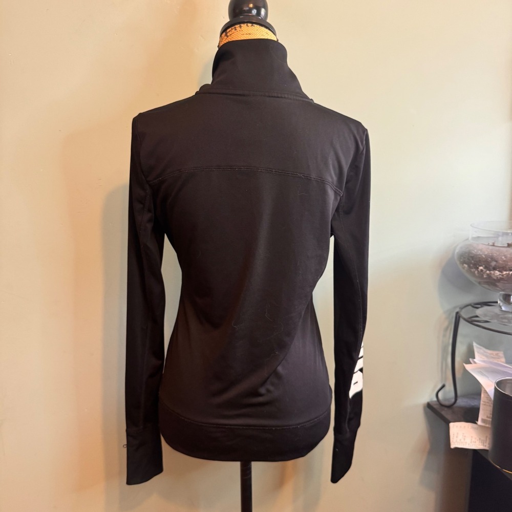 PINK Victoria's Secret Womens Ultimate Zip Up Active Track Jacket Black Size XS - Picture 2 of 6